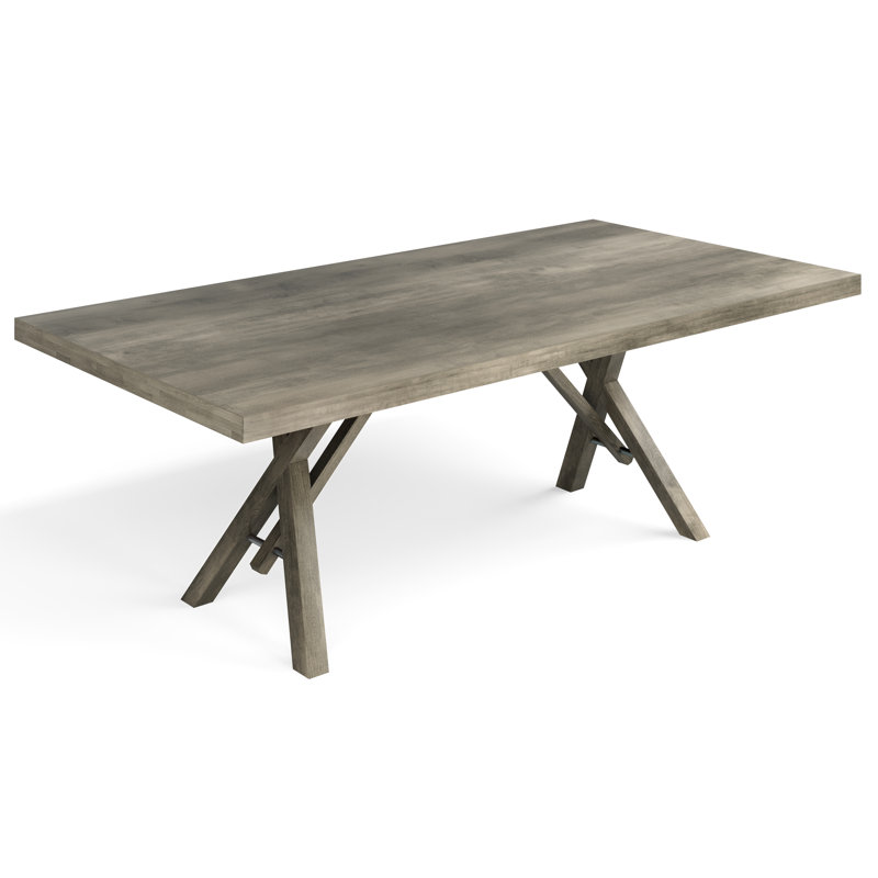 Loon Peak® Culain Maple Solid Wood Trestle Dining Table Wayfair Canada